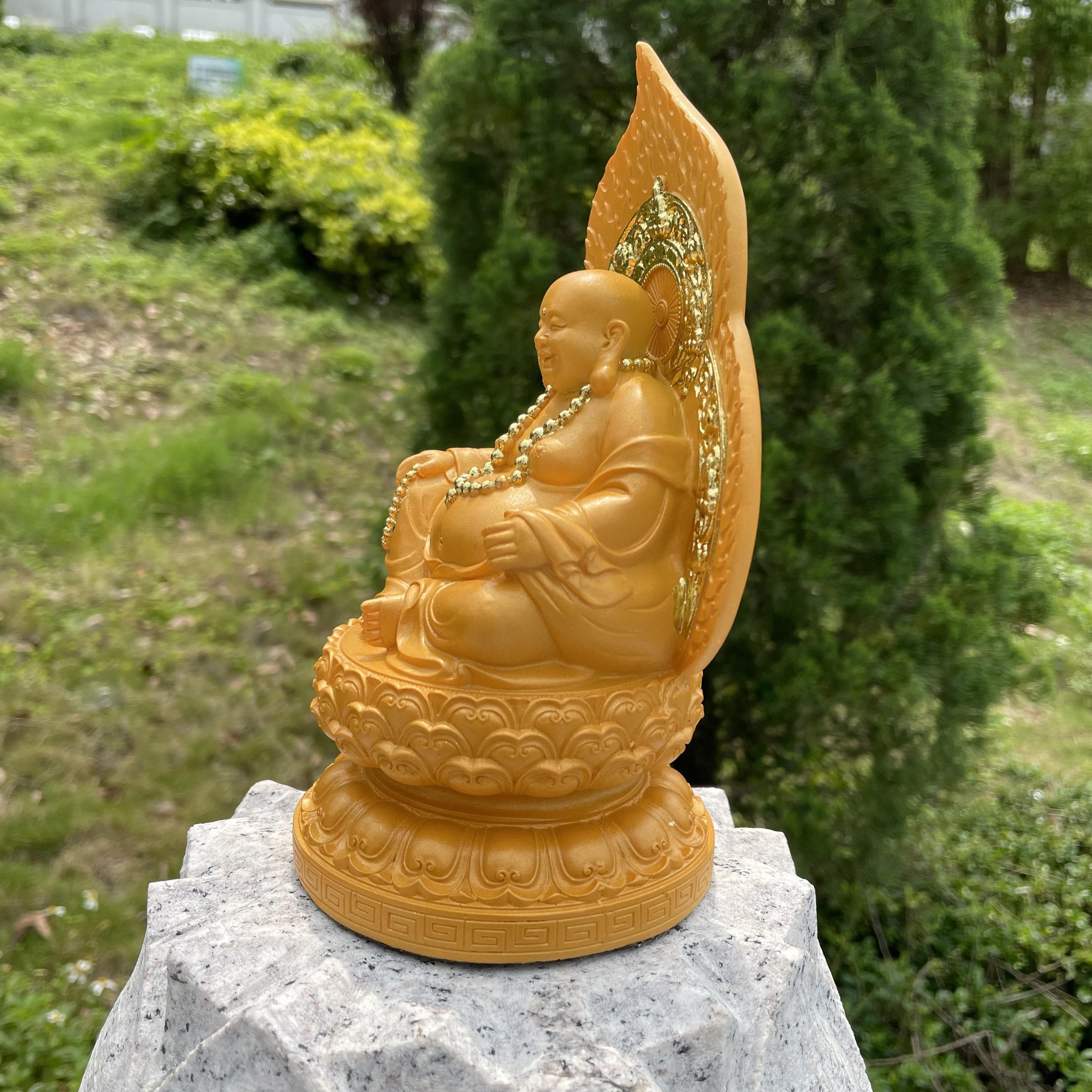 仏壇仏像 置物 金メッキ 19.5cm