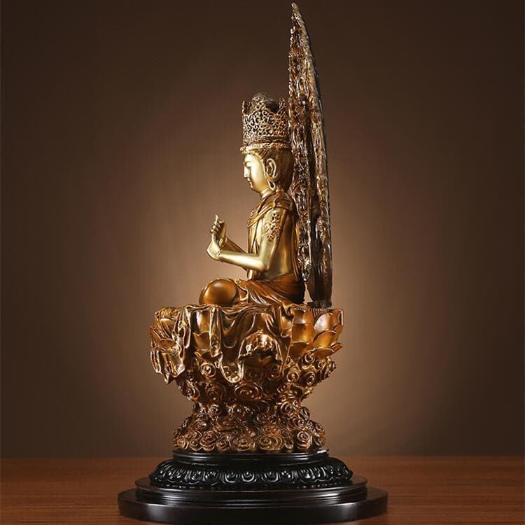 【純正直送】仏像 銅製 留金 四面二臂 大日如来 仏教 極上珍品 1s その他