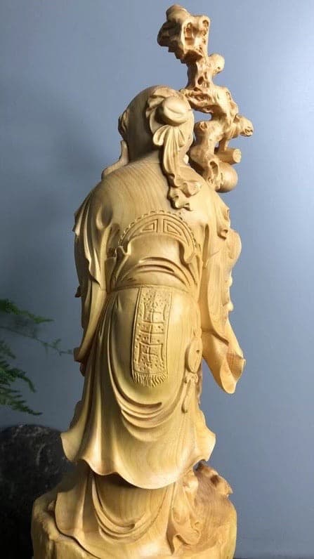 木彫り 仏像 七福神 寿老人 置物 縁起物 福禄寿の通販