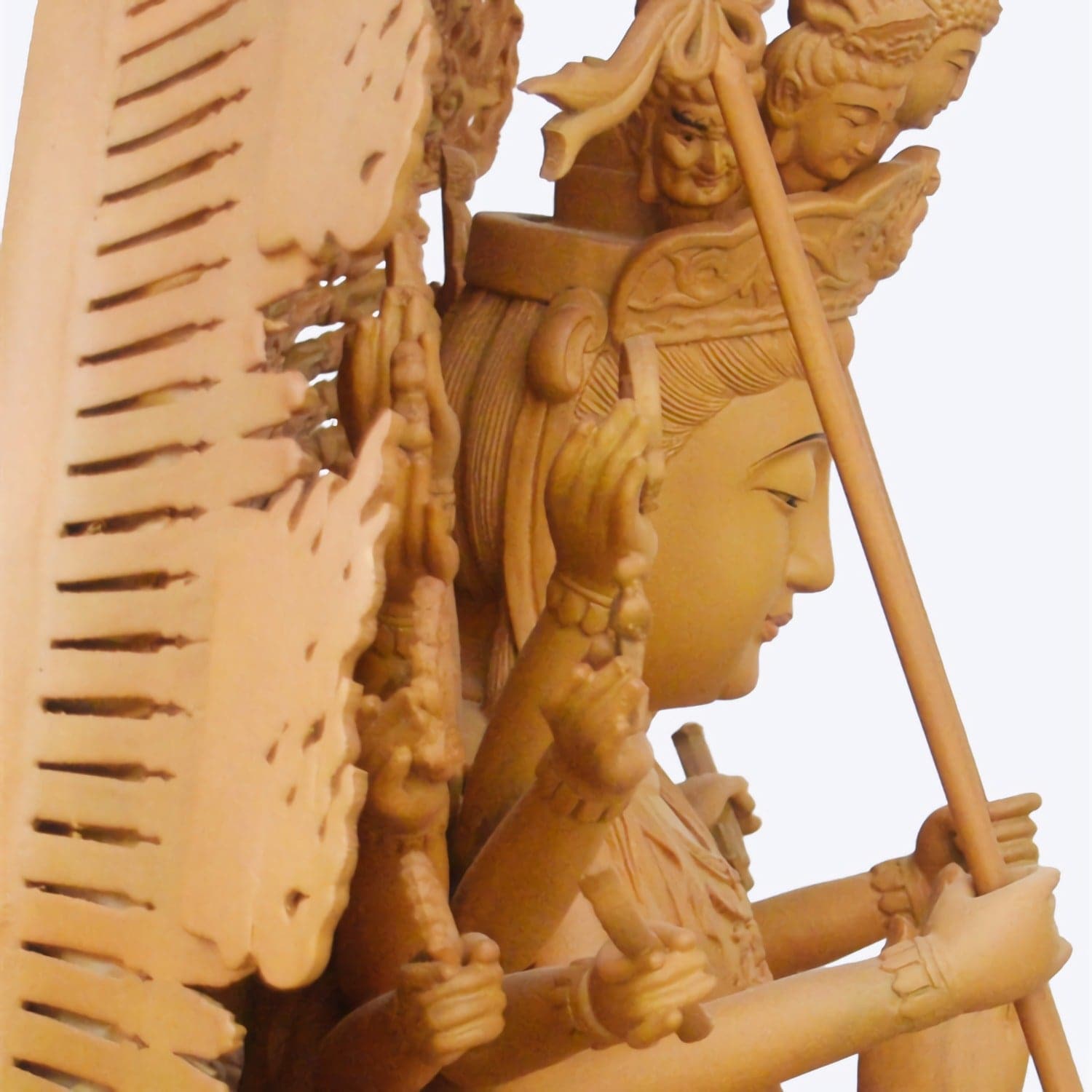 木彫り 仏像 千手観音 座像 楠製 千手観世音 菩薩 像 88cm